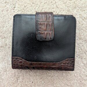 Vintage Brahmin Tuscan Collection Bi-Fold Wallet with Attached Change Purse